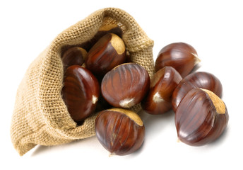 chestnuts in sack