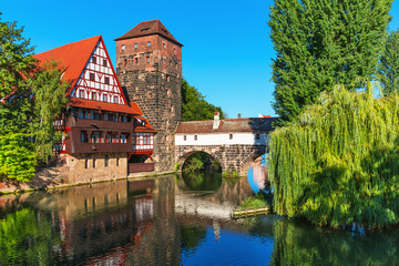 Fototapeta na wymiar Old Town in Nuremberg, Germany