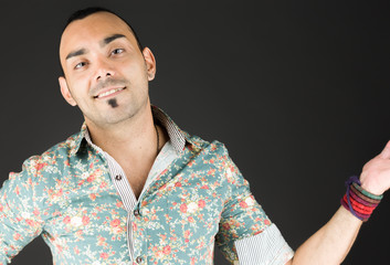 model presenting showcasing with hand