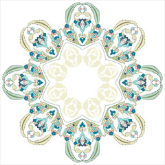 circular floral background three