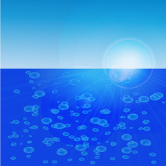 Vector silhouette of water.