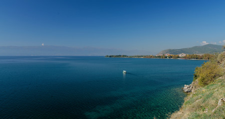 Fototapeta na wymiar View on Lake Ohrid, Macedonia