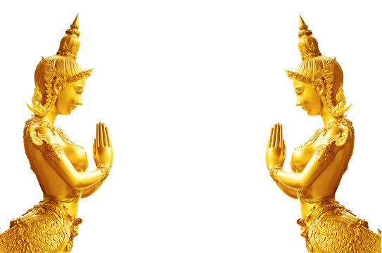 Kinnaree - Mythical female bird with a human head.