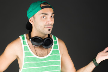 model presenting showcasing with hand