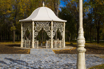 Gazebo in autumn park