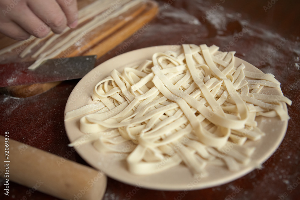 Wall mural homemade noodles