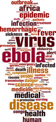 Obraz premium Ebola word cloud