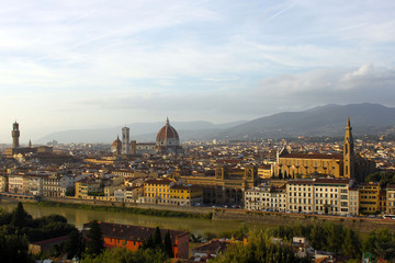 Fototapeta premium Top view of Florence
