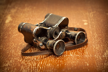 Military binoculars, retro style