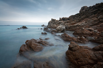 Fototapeta na wymiar Seascape taken in the north of Sardinia, Italy.