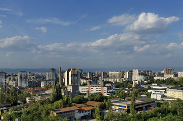 Obraz premium View to part of Sofia city from above