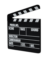 Obraz premium Clapper board on white background