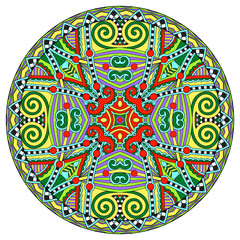 decorative design of circle dish template, round geometric patte