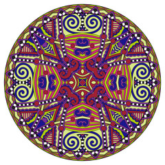 decorative design of circle dish template, round geometric patte