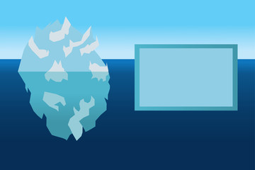 Iceberg with place to write your text