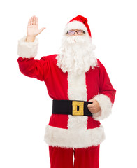 man in costume of santa claus