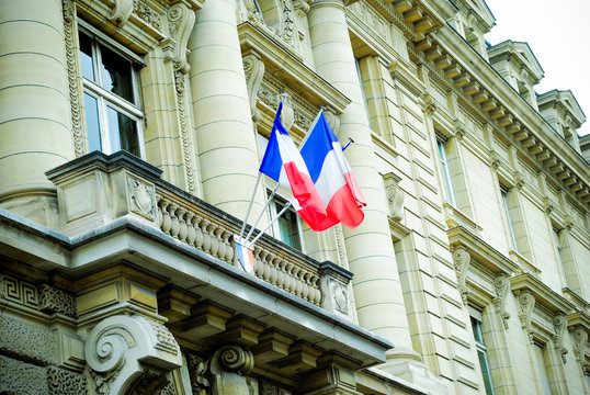 Parisian window building architecture , Paris. France