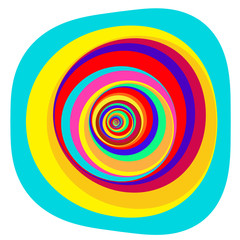 Colorful Abstract Psychedelic Art Background. Vector Illustratio