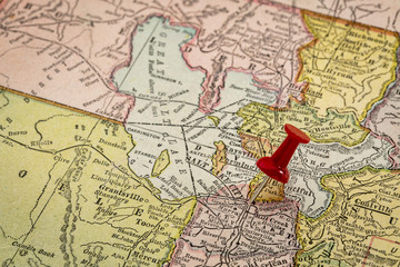 Sallt Lake City on vintage map