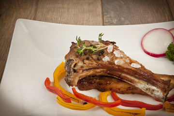 Roasted Lamb Chops with Vegetables