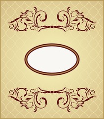 Illustration the floral vintage frame
