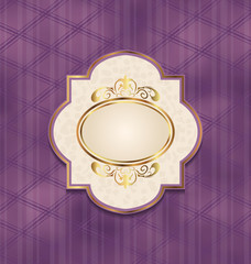 Vintage label with design elements