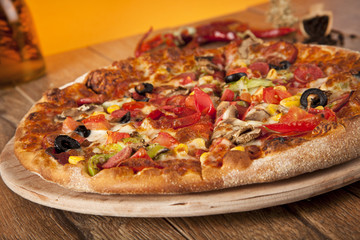 Delicious Italian supreme Pizza