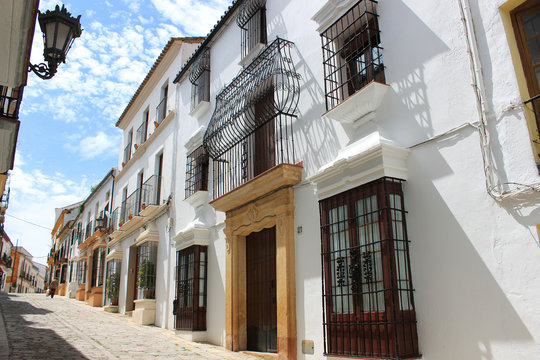 Narrow hilly street in Ronda