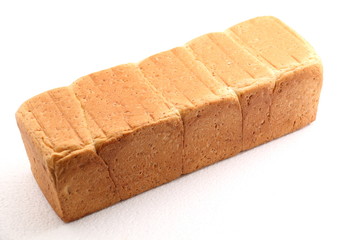Toasted bread on the white background.