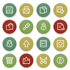 Document contour icons on color buttons.