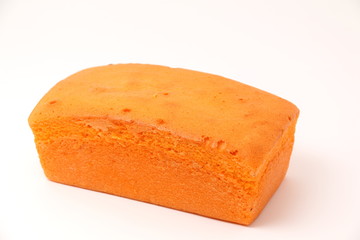 orange Butter Cake on white background