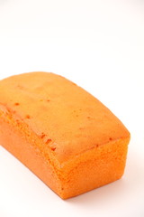 orange Butter Cake on white background