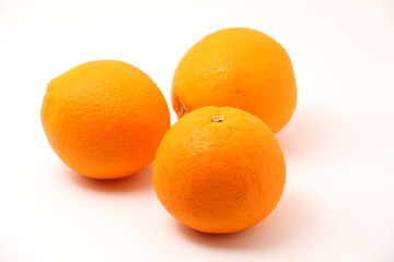 Orange in isolated white background.