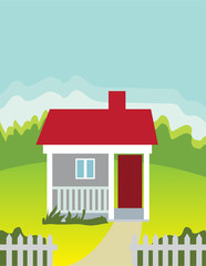 House real estate landscape background