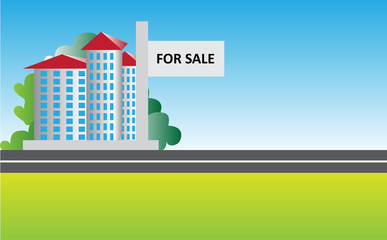 House for sell real estate background
