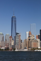 The New York City Downtown w the Freedom tower 2014