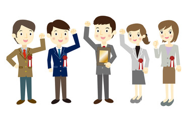 表彰されたビジネスチーム