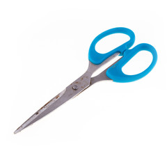 blue scissors rusty isolated
