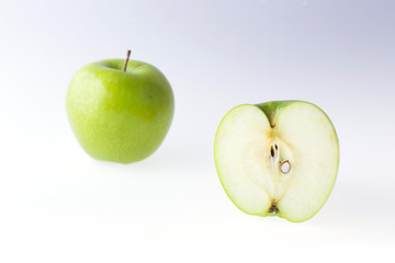 fresh apple fruit isolated on white background