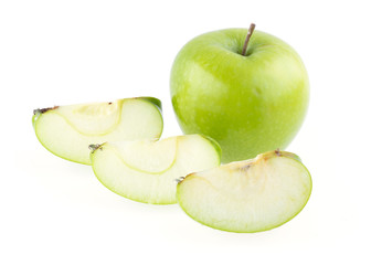 fresh apple fruit isolated on white background