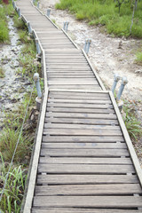 Obraz premium Walkway bridge to mountain