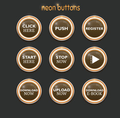 neon dowload buttons