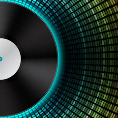 Background with vinyl record