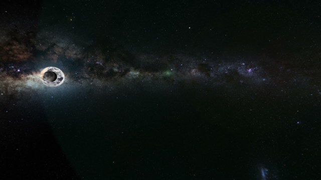 solar system with Milky Way galaxy