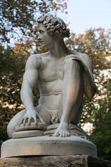 Paris - Luxembourg Gardens. Sculpture of Archidamas