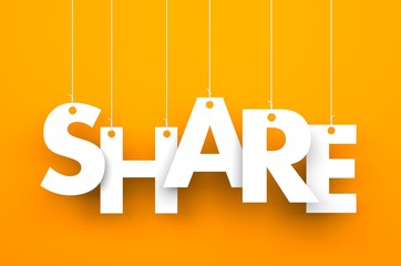 Share. Text on the string
