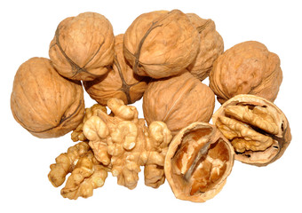 Walnuts Isolated On White