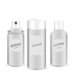 Vector of Cosmetic bottle , Spray ,lotion template
