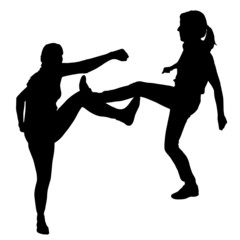 Vector silhouette of a couple.