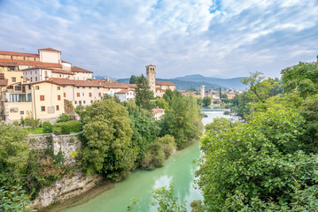 Fototapeta na wymiar View at the Cividale del Friuli with river